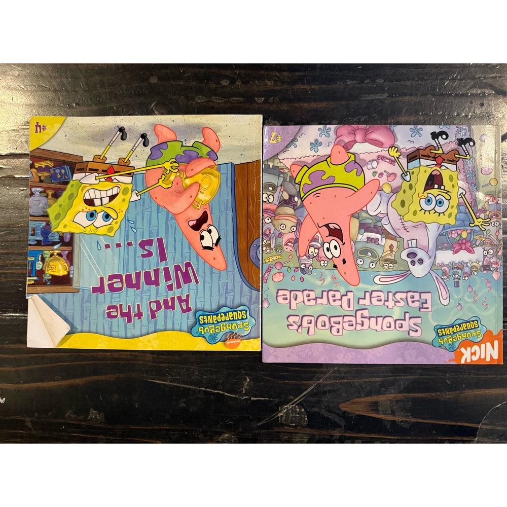 SpongeBob SquarePants Book Lot And the Winner Is & Easter Parade Nickelodeon